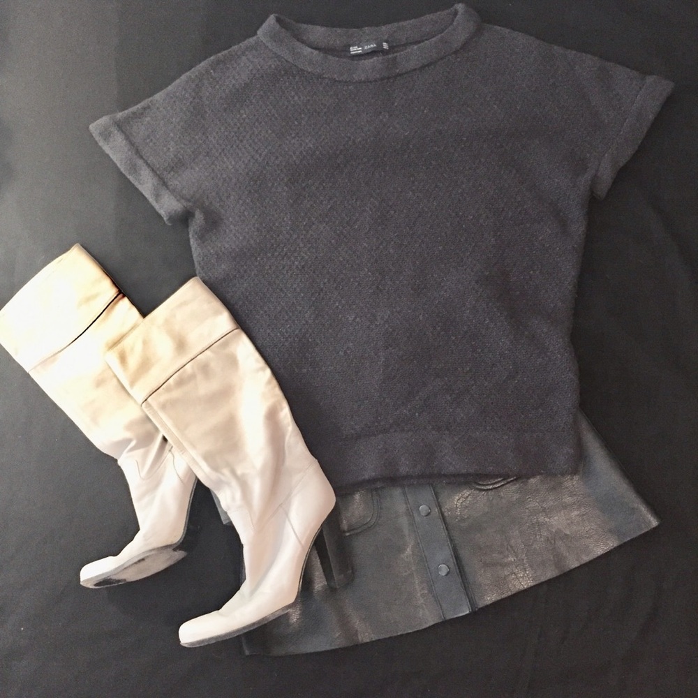 3 for $10 ZARA chunky oversized long short sleeve sweater